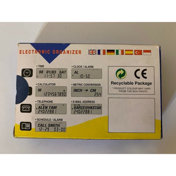 ELECTRONIC ORGANIZER Data Phone Numbers Clock‎ Schedule Alarm - Picture 5 of 5